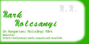 mark molcsanyi business card